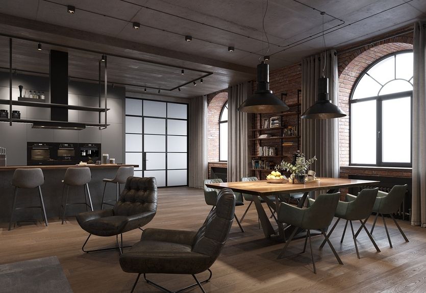 Кухня в стиле лофт