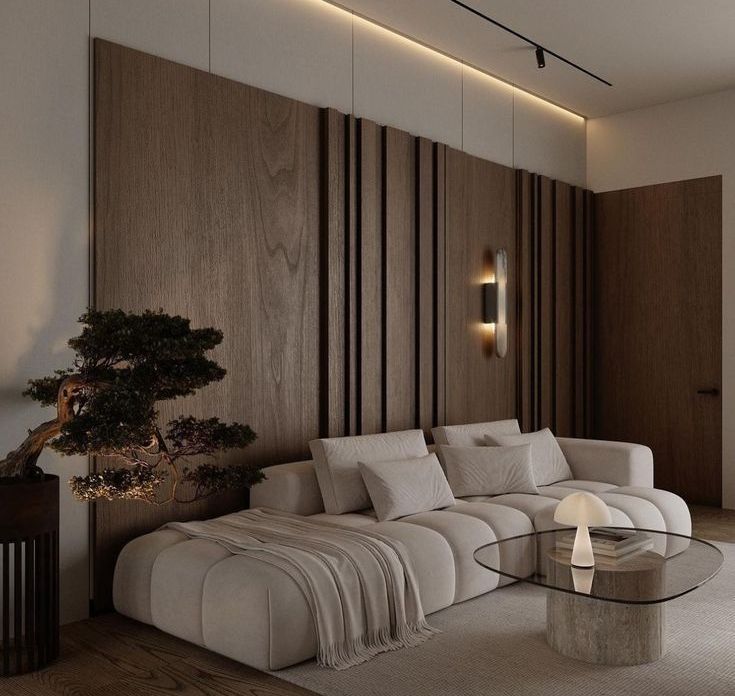 Отделка стен деревом