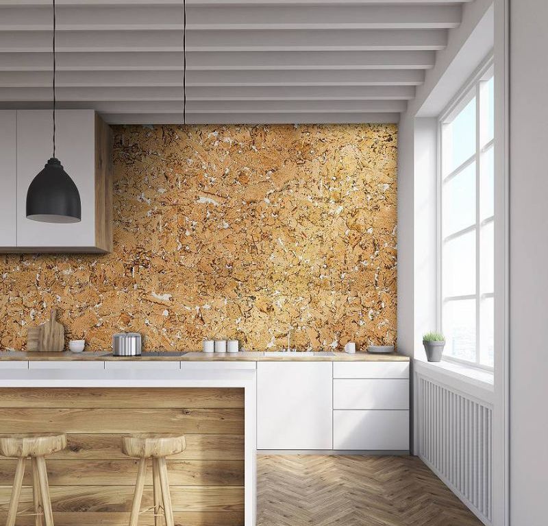 Отделка стен пробкой